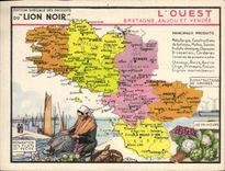 CPA L'Ouest Bretagne Anjou et Vendee Lion noir préparation des filets de peche constructions de navi