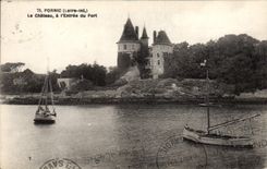 CPA Pornic Loire Inf Le Chateau à l'Entree du Port 
