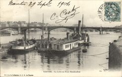 CPA Nantes la Loire au pont Haudaudine 