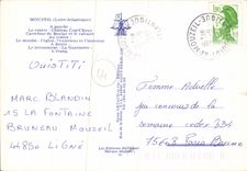 CPSM Mouzeil Loir Atlantique a gauche le centre chateau Cop Choux Carrefour de Boulay et le Calvaire