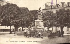 CPA Belfort statue Quand meme enfants 