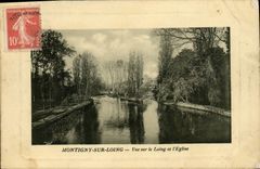 CPA Montigny sur Loing vue sur le Loing et l'eglise 