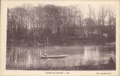 CPA Saacy sur Marne l'Ile barque