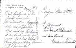 CPA Crecy en Brie S et M La Baignade et le Tennis 