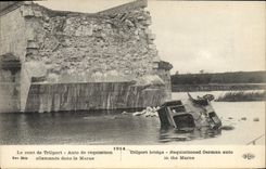 CPA Le pont de trilport auto de requisition allemande dans la Marne 