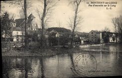 CPA Montigny sur Loing Vue d'ensemble sur le Loing 