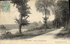 CPA Seine Port Route de Croix Fontaine 