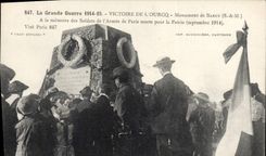 CPA Le Grande Guerre 1914-1915 Victoire de l'Ourcq monument barcy