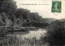 CPA Germigny l'Eveque Un coin de Peche 