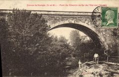 CPA Ozouer le Voulgis S et M Pont de Chemin de fer de l'Est sur l'Yerres 