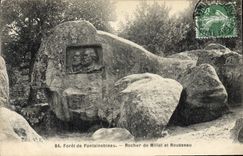 CPA Foret de Fontainebleau Rocher de Millet et Rousseau 