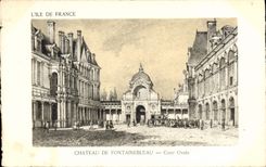 CPA Fontainebleau Chateu Cour Oval