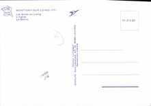 CPSM Montigny sur Loing Les Bords du Loing L'Eglise La Mairie