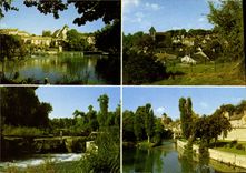 CPSM Montigny sur Loing Les Bords du Loing Vue d'ensemble