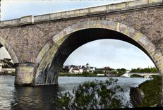 CPSM Trilport (S et M) La Ville vue du pont de Chemin de Fer
