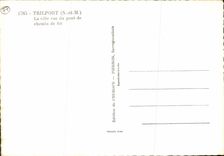 CPSM Trilport (S et M) La Ville vue du pont de Chemin de Fer