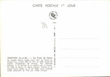 CPSM Provins (S et M) La Tour de Cesar premier jour Carte maximum