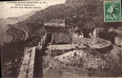 CPA Cabbe Roquebrune (A M) Vieux Chateau et vue sur Monte Carlo