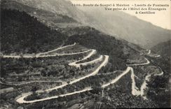 CPA Route de Sospel à Menton Lacets de Fontanin