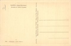 CPA Sospel (Alpes Maritimes) Arcades et Vieille Fontaine