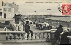 CPA Vue generale de la Plage des Sables d'Olonne prise du Palais de Justice