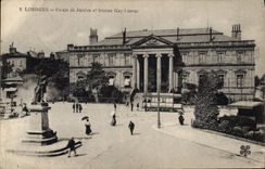 CPA Limoges Palais de Justice et Statue Gay Lussac