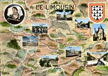 CPSM Le Limousin Guéret Ussel Aubusson Limoges Brive Tulle Bort les Orgues