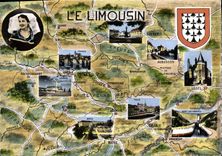 CPSM Le Limousin Guéret Ussel Aubusson Limoges Brive Tulle Bort les Orgues