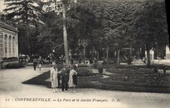 CPA Contrexeville Le Parc et le Jardin Francais
