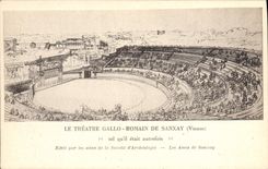CPA Le Theatre Gallo Romain De Sanxay Vienne 