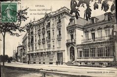 CPA Epinal Cercle des Officiers et rue Gambette 