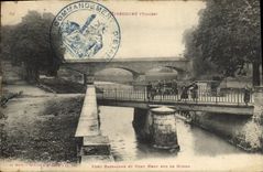 CPA Mirecourt Vosges Pont Barbacane et Pont Neuf sur le Madon 