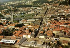CPSM Saint Die Vosges La Gare et la Ville 