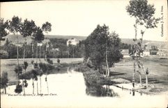 CPA Vue sur la Riviere Arcy sur Cure 