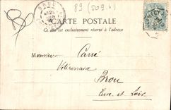 CPA Arcy sur Cure Entree du Chateau de Chastenay 