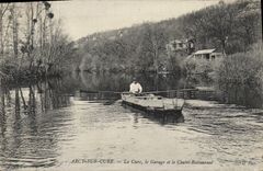 CPA Arcy sur Cure La Cure le Garage et le Chalet Restaurant 