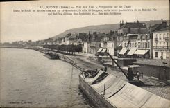 CPA Joigny Yonne Port aux Perspective sur les Quais 