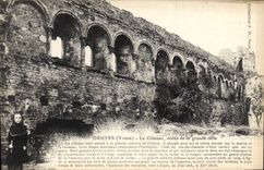 CPA Druyes Yonne Le Chateau resites de la grande salle 