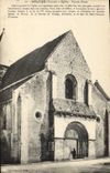 CPA Druyes Yonne Eglise Facade Ouest 