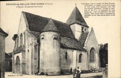 CPA Druyes les Belles Fontaines Yonne L'Eglise Ensemble Sud Ouest 