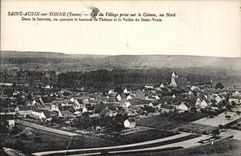 CPA Saint Aubin sur Yonne Yonne Vue du Village prise sur le Coteau 