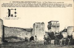 CPA Druyes les Belles Fontains Yonne Le Vieux Chateau feodal 