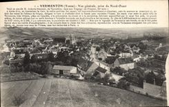 CPA Vermenton Yonne Vue generale prise du Nord Ouest 