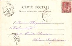 CPA Moneteau Le Pont suspendu 