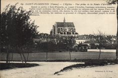 CPA St Florentin Yonne L'Eglise Vue prise de la Route d' Avroiles 