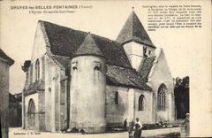 CPA Druyes les Belles Fontaines Yonne L'Eglise Ensemble Sud Ouest 