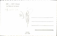 CPA Cezy Yonne La Porte et le Lavoir 