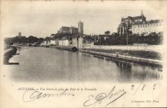 CPA Auxerre Vue Generale prise du Pont de la Tournelle 