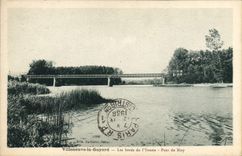 CPA Villeneuve la Guyard Les bords de I'Yonne Pont de Nisy 