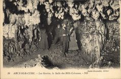 CPA Arcy sur Cure Les Grottes la Salle des Mille Colonnes 